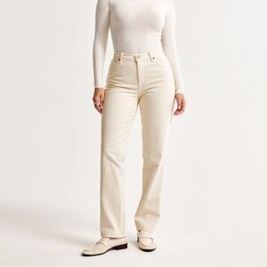 ABERCROMBIE & FITCH Mid‎ Rise 90s Straight Jean in Bone